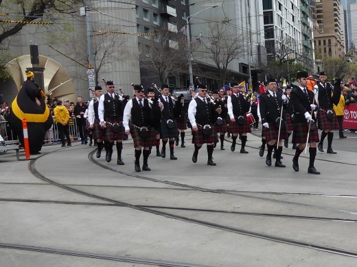 AFL Parade.Kilt Band