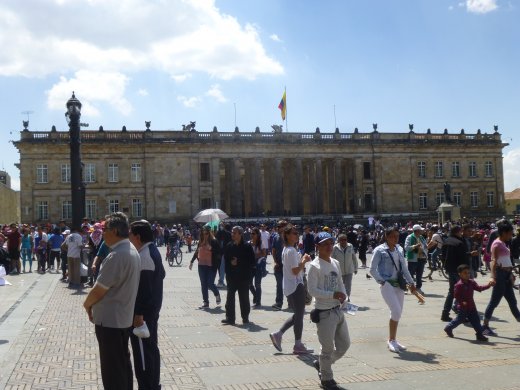 Simon Bolivar Square and the National Capitol