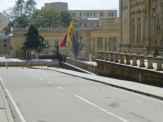 A glimpse of the Presidential Palace