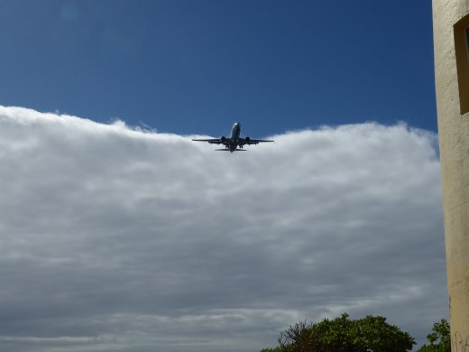 Airplane over Ninini Lighthouse