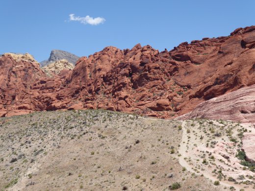 Driving through Red Rock Canyon