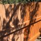 Fence half-stained