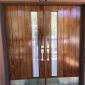 Post re-finish of front door with new kickplates